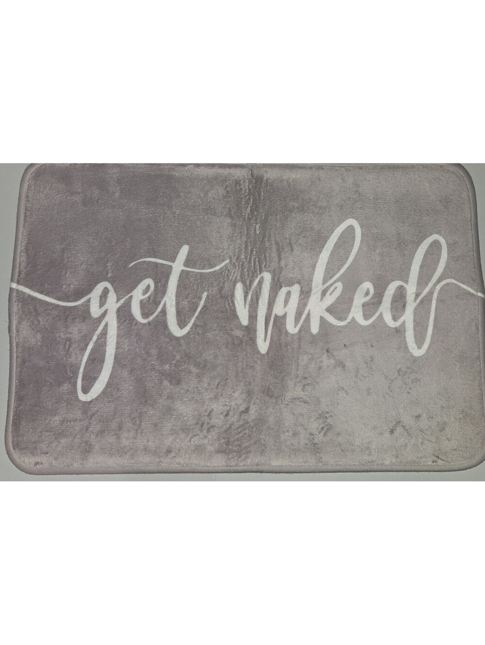 Bath Mat and Rug Get Naked Bath Mat Light beige, White Cute Bathroom Decor